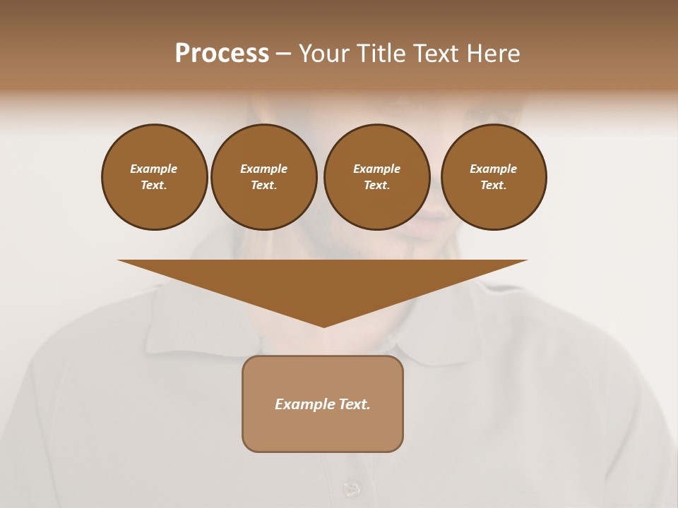 Young Man In A Grey Polo Shirt PowerPoint Template