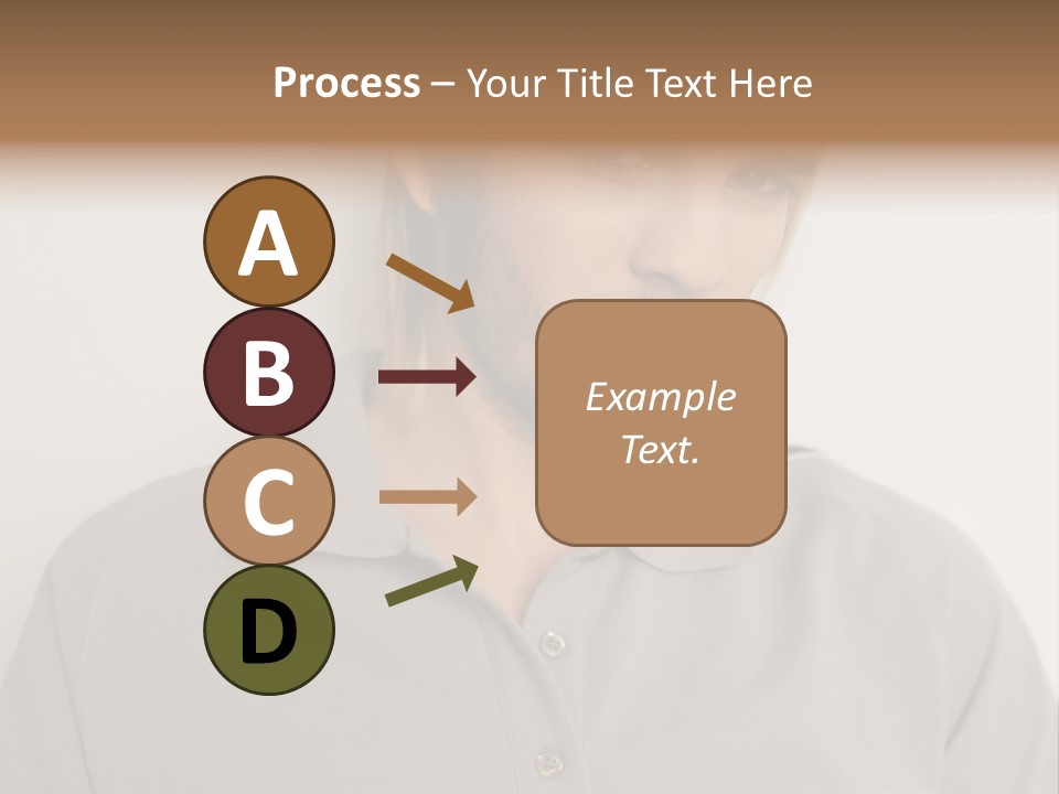 Young Man In A Grey Polo Shirt PowerPoint Template