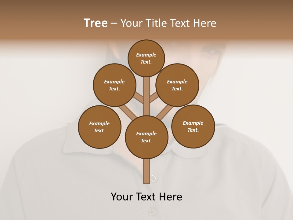 Young Man In A Grey Polo Shirt PowerPoint Template