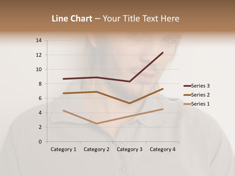 Young Man In A Grey Polo Shirt PowerPoint Template