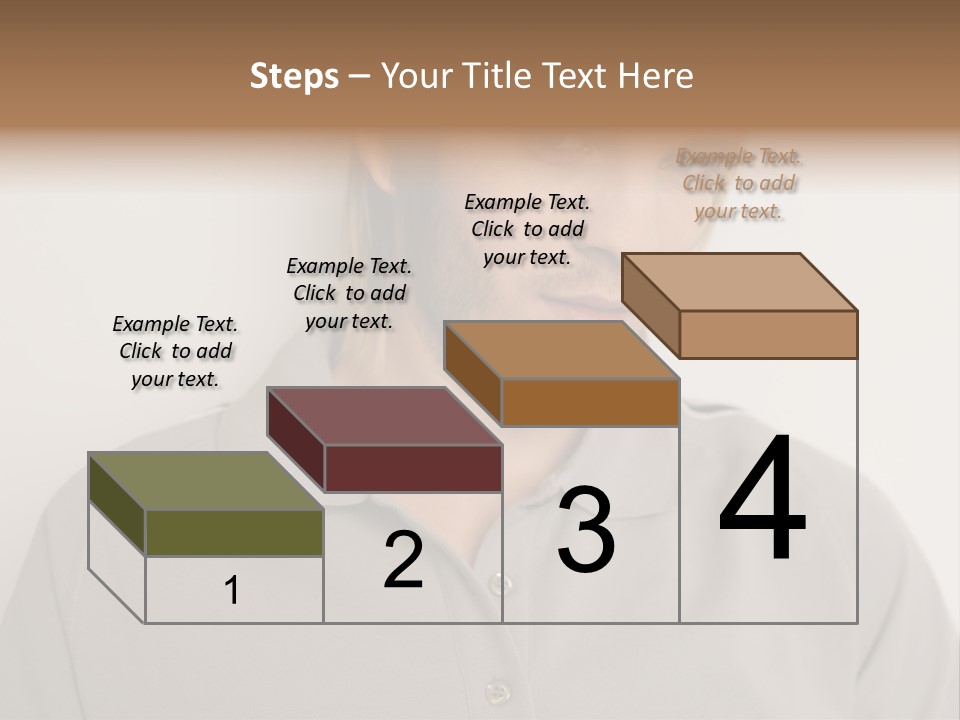 Young Man In A Grey Polo Shirt PowerPoint Template