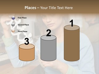 Woman Making A Paper Chain PowerPoint Template