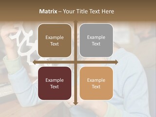 Woman Making A Paper Chain PowerPoint Template