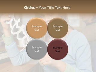 Woman Making A Paper Chain PowerPoint Template