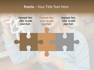 Woman Making A Paper Chain PowerPoint Template