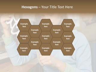 Woman Making A Paper Chain PowerPoint Template