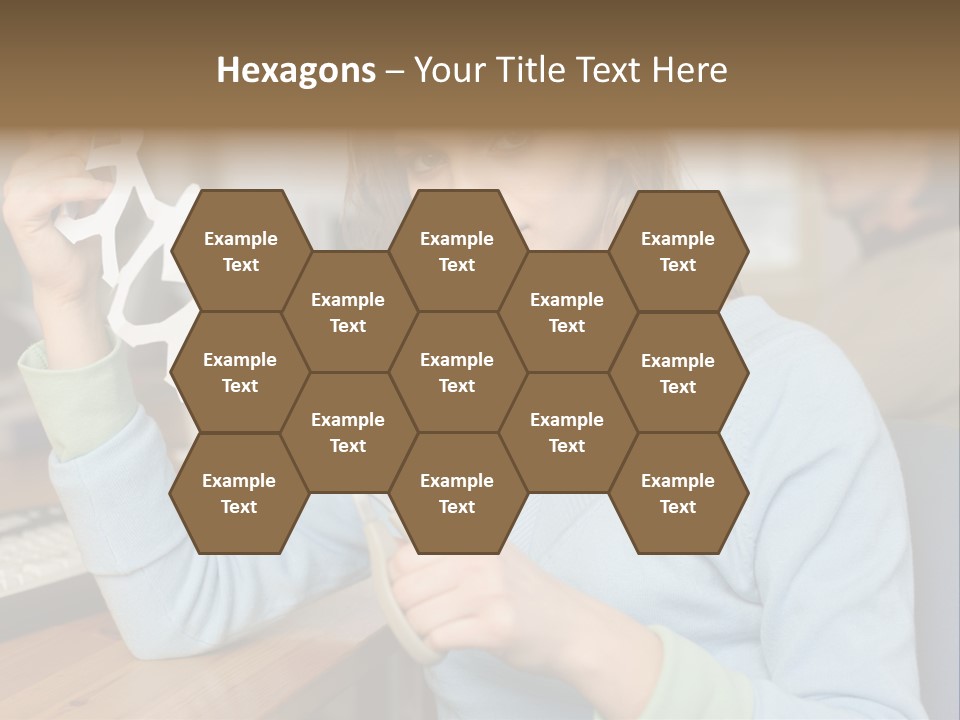 Woman Making A Paper Chain PowerPoint Template