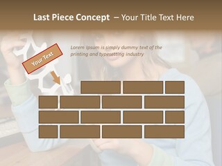 Woman Making A Paper Chain PowerPoint Template