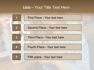 Woman Making A Paper Chain PowerPoint Template