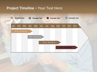 Woman Making A Paper Chain PowerPoint Template