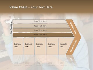 Woman Making A Paper Chain PowerPoint Template