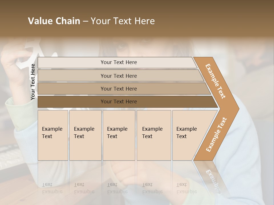 Woman Making A Paper Chain PowerPoint Template