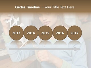 Woman Making A Paper Chain PowerPoint Template