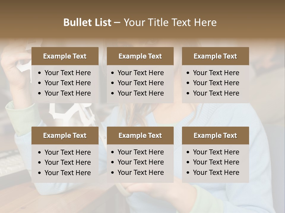 Woman Making A Paper Chain PowerPoint Template