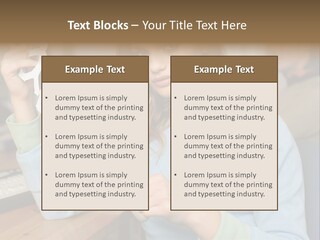 Woman Making A Paper Chain PowerPoint Template