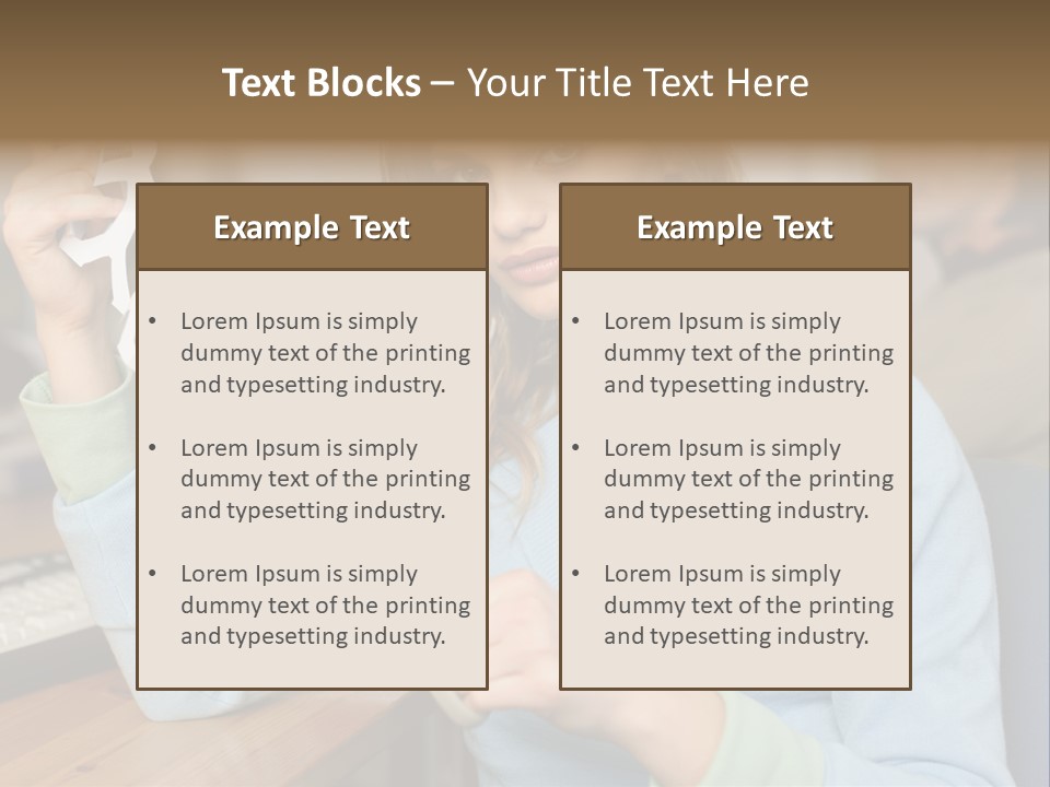 Woman Making A Paper Chain PowerPoint Template