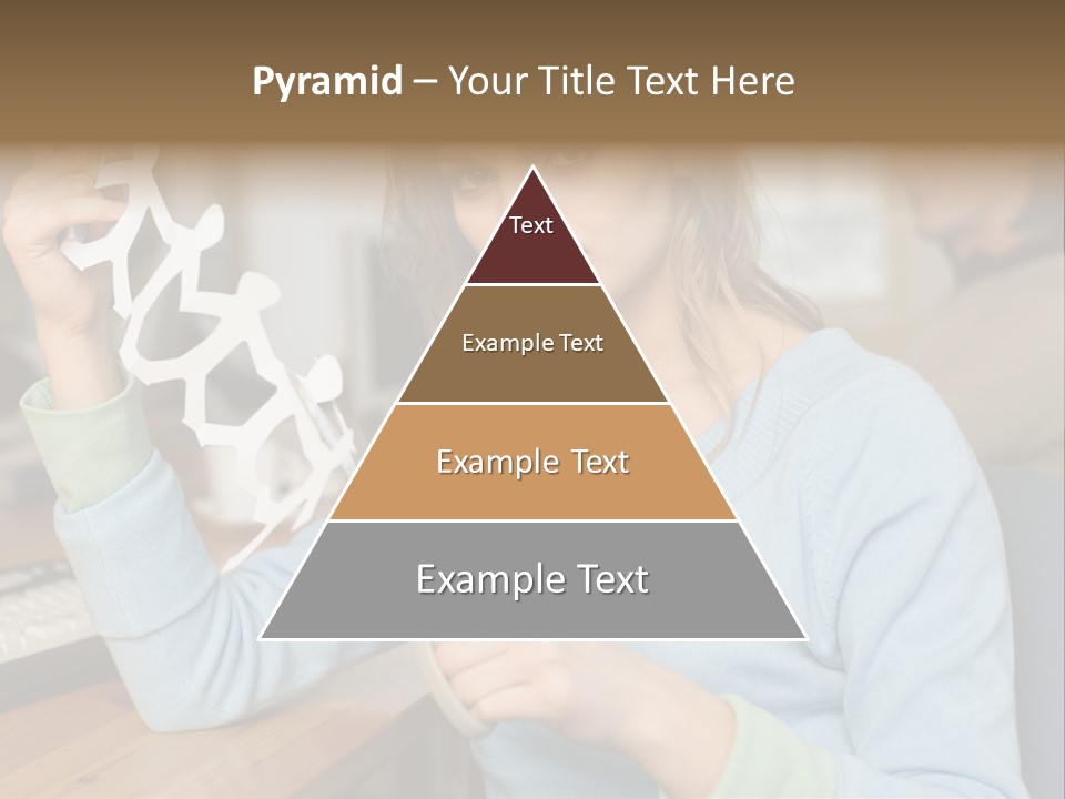 Woman Making A Paper Chain PowerPoint Template
