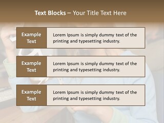 Woman Making A Paper Chain PowerPoint Template