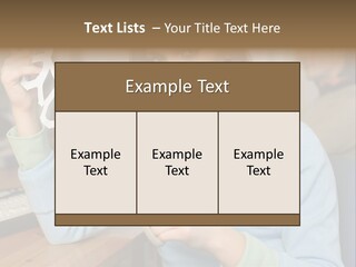 Woman Making A Paper Chain PowerPoint Template