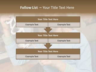 Woman Making A Paper Chain PowerPoint Template