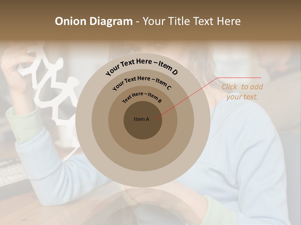 Woman Making A Paper Chain PowerPoint Template