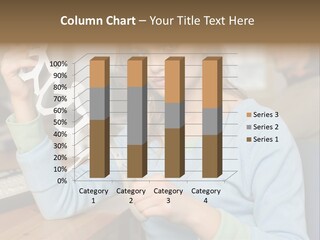 Woman Making A Paper Chain PowerPoint Template