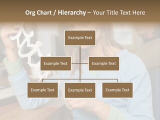 Woman Making A Paper Chain PowerPoint Template
