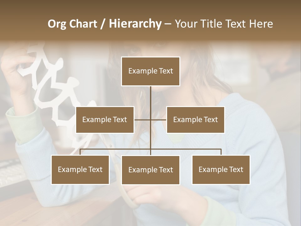 Woman Making A Paper Chain PowerPoint Template