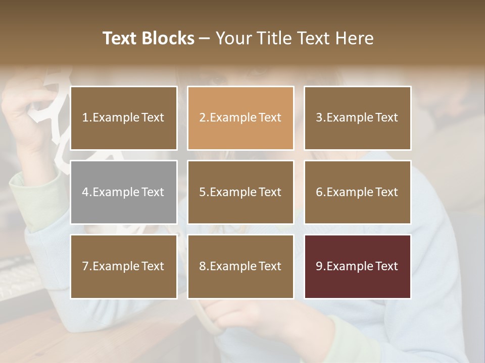 Woman Making A Paper Chain PowerPoint Template