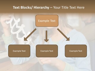 Woman Making A Paper Chain PowerPoint Template
