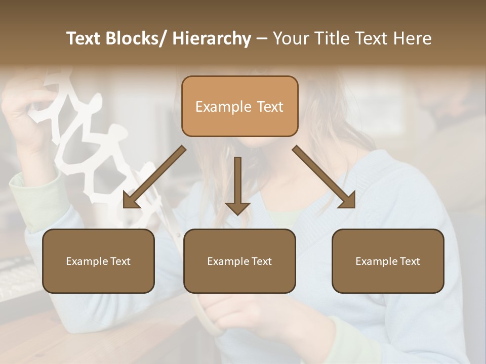 Woman Making A Paper Chain PowerPoint Template