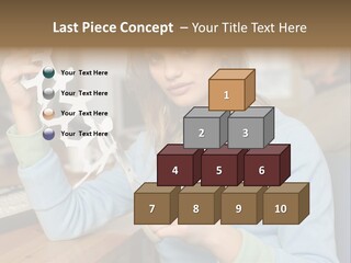 Woman Making A Paper Chain PowerPoint Template