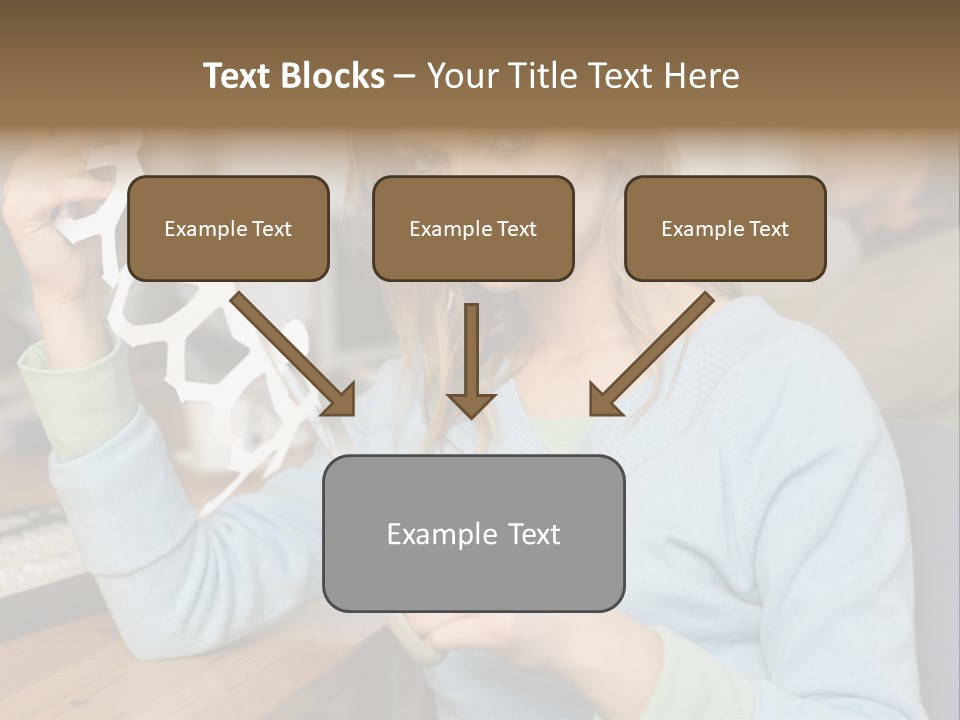 Woman Making A Paper Chain PowerPoint Template