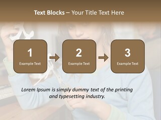 Woman Making A Paper Chain PowerPoint Template