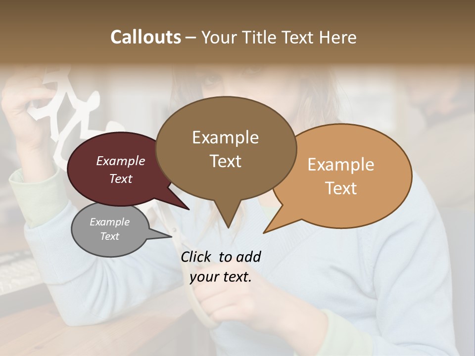 Woman Making A Paper Chain PowerPoint Template