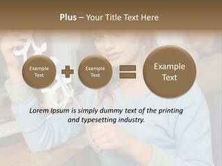 Woman Making A Paper Chain PowerPoint Template