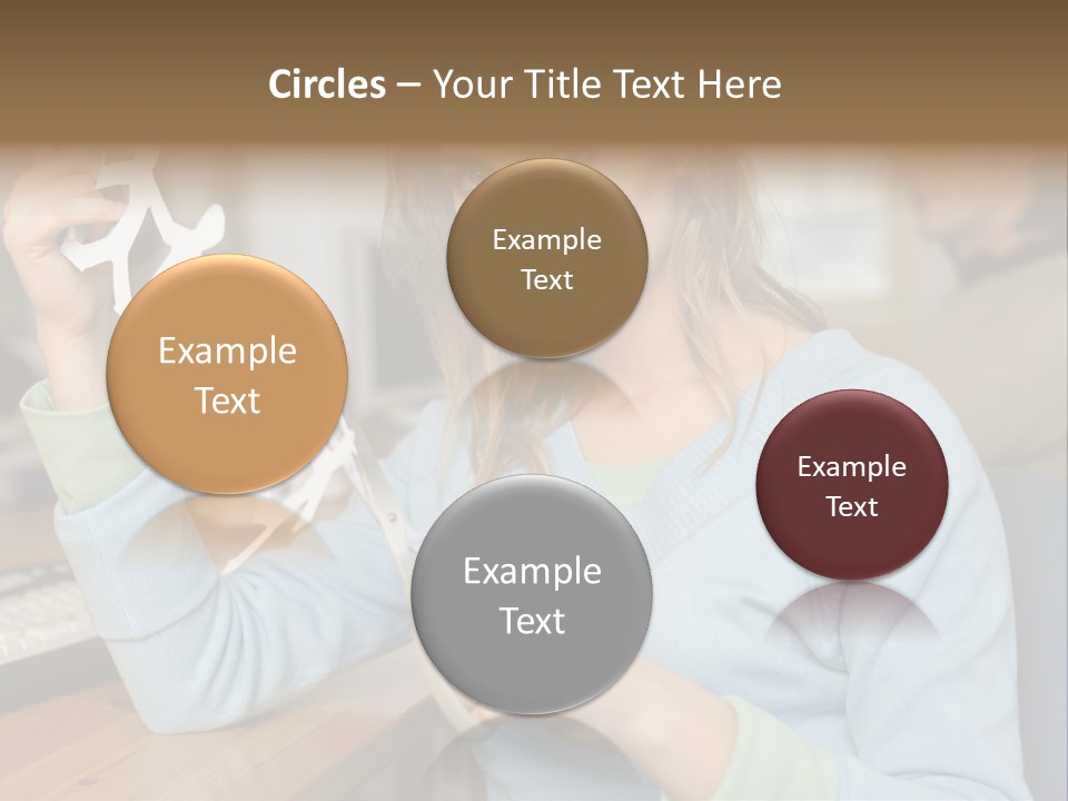 Woman Making A Paper Chain PowerPoint Template