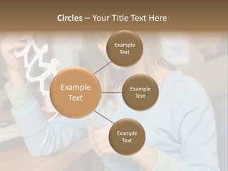 Woman Making A Paper Chain PowerPoint Template