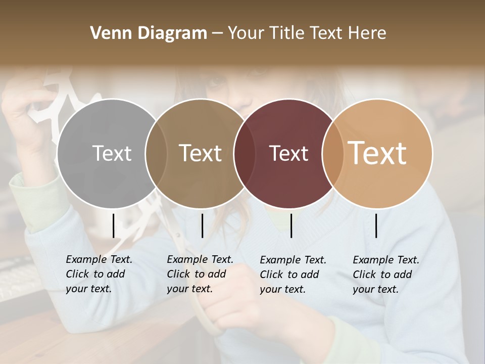 Woman Making A Paper Chain PowerPoint Template
