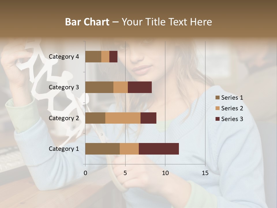 Woman Making A Paper Chain PowerPoint Template