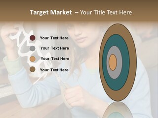 Woman Making A Paper Chain PowerPoint Template