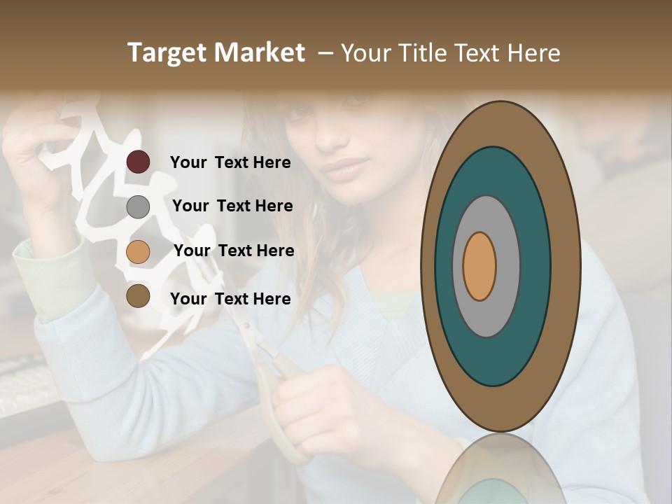 Woman Making A Paper Chain PowerPoint Template