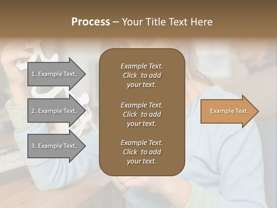 Woman Making A Paper Chain PowerPoint Template