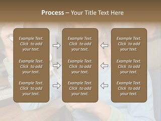 Woman Making A Paper Chain PowerPoint Template