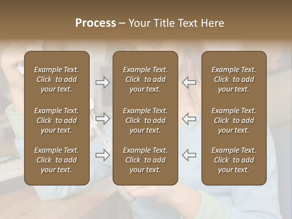 Woman Making A Paper Chain PowerPoint Template