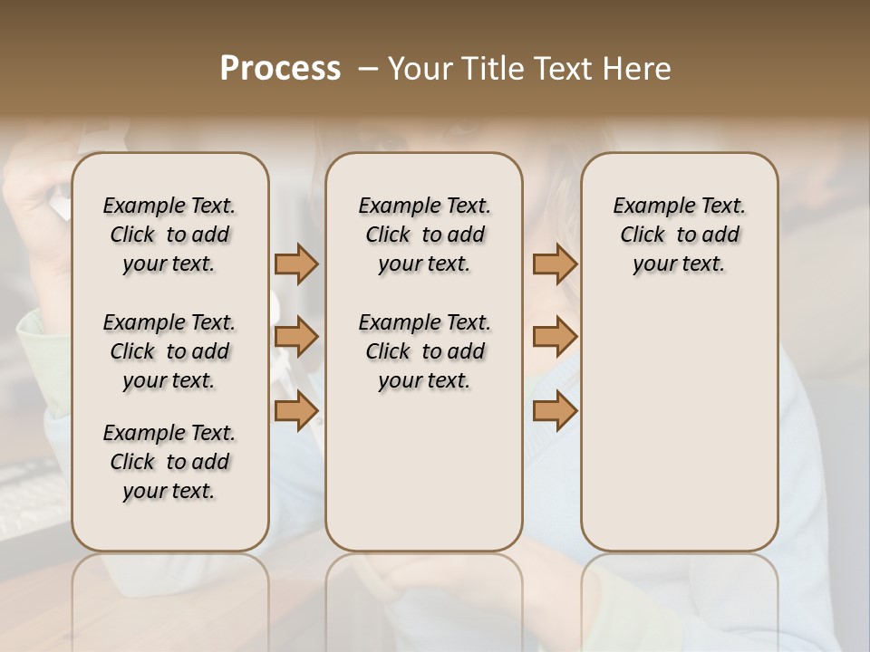 Woman Making A Paper Chain PowerPoint Template