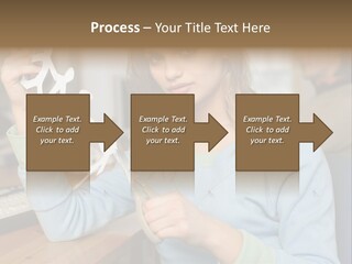 Woman Making A Paper Chain PowerPoint Template