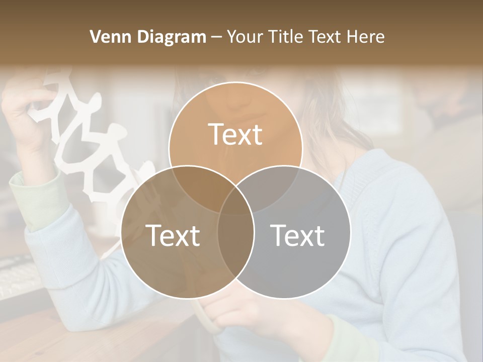 Woman Making A Paper Chain PowerPoint Template