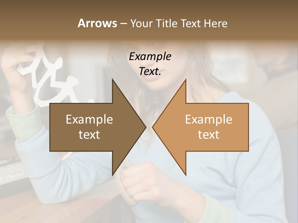 Woman Making A Paper Chain PowerPoint Template