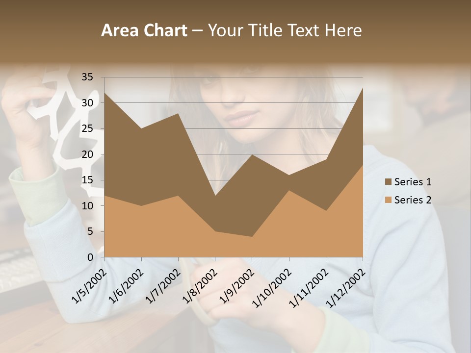 Woman Making A Paper Chain PowerPoint Template